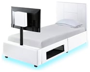 XR Living Ava Single TV Bed Frame - White