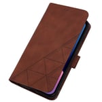 Trolsk Imprint Wallet with Strap (iPhone 15 Pro Max) - Brun