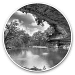 2 x Vinyl Stickers 25cm (bw) - Hamilton Pool Sinkhole Texas USA  #37083