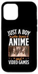 Coque pour iPhone 12/12 Pro Juste un garçon qui aime les anime et les jeux vidéo