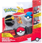 Pokemon Clip N Go Figuuri Belt Set Pokeball Charmander