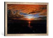 Kunst für Alle 'Image encadrée de Francis Danby Sunset at Sea After A Storm, 1824, d'art dans Le Cadre de Haute qualité Photos Fait Main, 60 x 40 cm, Argent Raya