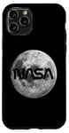 iPhone 11 Pro Retro NASA Worm Logo Full Moon Space Graphic Apollo Artemis Case