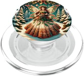 Woodland Christmas Fairy Cozy Winter Forest Wonderland Women PopSockets PopGrip for MagSafe