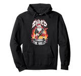 Shred the Halls Christmas Rocker Santa Metalhead Guitarist Pullover Hoodie