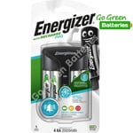 Energizer PRO AA AAA Battery Charger Plus 4 x AA 2000 mAh Rechargeable Batteries