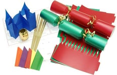 10 X Make your own 14" Red & Green Christmas cracker kit