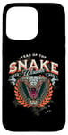 Coque pour iPhone 15 Pro Max Célébrez le Nouvel An chinois du serpent 2025 Cobra Hommes Femmes