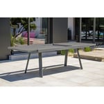 Table de jardin - 10/12 places - Aluminium - Gris - STOCKHOLM  