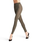 FALKE Women's Softmerino W LE Wool Cotton Thick Plain 1 Pair Leggings, Green (Military 7826), L