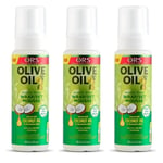 3x ORS Olive Oil Wrap Set Mousse Moisturize, Hold and add volume 7 oz/ 207ml