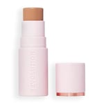 Revolution Skin Silk Bronzer Stick - Couleur modulable pour joues, yeux et lèvres - Formule crème à poudre - Vegan & Cruelty-Free - Fair Sand - 4,5 g