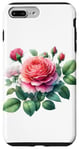 Coque pour iPhone 7 Plus/8 Plus Rose de jardin imprimé graphique fille