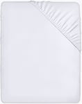 Utopia Bedding Drap Housse - Blanc, 80 x 200 cm - Coupes de 35 cm pour Matelas épais - Microfibre brossée