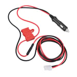 12V DC Power Cord Cable Cigarette Lighter Plug With Double Fuse For Mobile R New