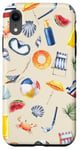 Coque pour iPhone XR coque telephone dessin plage motif été coque protection