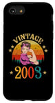 Coque pour iPhone SE (2020) / 7 / 8 Cadeau d'anniversaire vintage 2003 pour femme drôle 22 ans