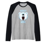 Rizzly Bear Cool Bear Raglan Baseball Tee