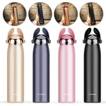 1Pcs Thermal Thernos Bottle Dog Ear Vacuum Flasks Water Bottle  Tea Milk Coffee