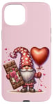 iPhone 15 Plus Pink Valentines Day Gnome Accessories Valentines Chocolate Case