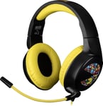 Pac-Man Casque Gaming Filaire Pc, Ps4, Ps5, Switch, Xbox One Et Series X|S - Microphone 45° - Câble 1,5 M - Pr Jack 3,5 Mm - Noir Et Jaune