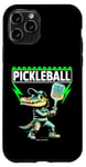 Coque pour iPhone 11 Pro Un crocodile jouant au pickleball - Ambiances amusantes