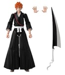 Anime Heroes Bleach Figures Kurosaki Ichigo Action Figure Articulated Anime Figure With Swappable Arms And Faces Bandai Bleach Action Figures, 17 cm