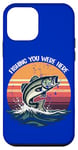 Coque pour iPhone 12 mini Vintage Fishing You Were Here : des jeux de mots qui accrochent le cœur de papa