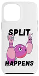 Coque pour iPhone 13 Pro Max Split Happens Bowler Funny Bowling