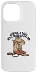 Coque pour iPhone 14 Pro Max Vache Gals, style western et campagnard