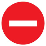 Novap 4060101 Panneau de Signalisation sens interdit, Blanc et Rouge