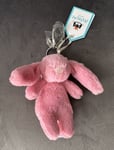 NEW Jellycat Pink Bashful Bunny Bag Charm Keyring Mini Rabbit Key Chain BNWT