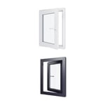 Fenêtre PVC - LxH 600x800 mm - Triple vitrage - Blanc intérieur - Anthracite extérieur - Ferrage Gauche