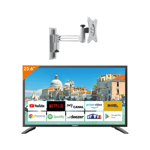 PACK ANTARION TV LED 23.6" 60cm Téléviseur SMART CONNECT Androïd 11.0 12V + Supp