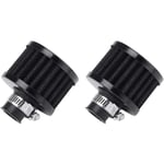 2 x Filtre à Air Froid Reniflard Carter Turbo Ventilateur 12mm mini Noir pour Voiture Moto - Ahlsen