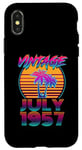 Coque pour iPhone X/XS 67 Years Old Retro Vintage 80s July 1957 67th Birthday