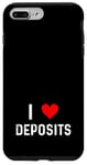 Coque pour iPhone 7 Plus/8 Plus I Love Deposits – Cœur – Banque Banquier Argent Cash