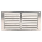 Amig - Grille de ventilation rectangulaire en Aluminium | Grilles d'aération pour sortie d'air | Idéal pour plafond de cuisine et de salle de bain | Dimensions : 100 x 200 mm | Couleur: Argent