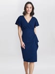 Gina Bacconi Glenda Metallic Midi Dress, Navy