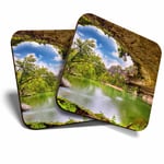 2 x Coasters - Hamilton Pool Sinkhole Texas USA Home Gift #16167