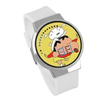 Men's Watches,Touch Screen LED Watch Crayon Shin-Chan Anime Surrounding Waterproof Luminous Electronic Hand Personality Fashion Silver Shell Leucorrhea