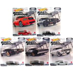 1:64 Hot Wheels Fast & Furious Jeu 2022 Real Riders Premium Paquet 5 Pc. 978J