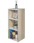 Iris Ohyama, Bibliotheque Gain de Place, Extra Large 3 Etageres, Marron Clair, Réglable, Modulable, pour Salon, Bureau, Chambre, Livres, CD, Petit Meuble de Rangement, Montage facile, UB-9035