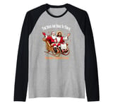 Jesus And Santa Claus The Boys Are Back In A Town ltsp Raglan Baseball Tee