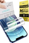 [4 Pièces Pour Iphone Series - 4 Films De Protection D'écran Hydrogel 3d Avant | Anti-Choc | Compatible Coques Gel | Film Tpu Souple | Mieux Qu'un Verre Trempé (Iphone 15)