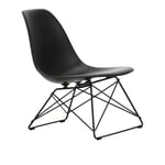 Vitra - Eames RE Plastic Side Chair LSR 12 Deep Black, Basic Dark Base - Fåtöljer - Charles & Ray Eames - Svart - Metall/Plast