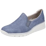 Rieker Femme N3363 Mocassin, Bleu, 39 EU