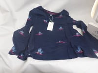 Joules 214779 Harbour French Navy Pheasant Swing Top Long Sleeve Ladies Size 8