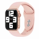 Apple Watch 38/40/41 1/2/3/4/5/6/7/8/SE Pink Rannekoru Silikoni pinkki