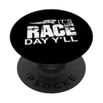 Citation It's Race Day Yall Car Racing Dirt Road Track Racing PopSockets PopGrip Interchangeable